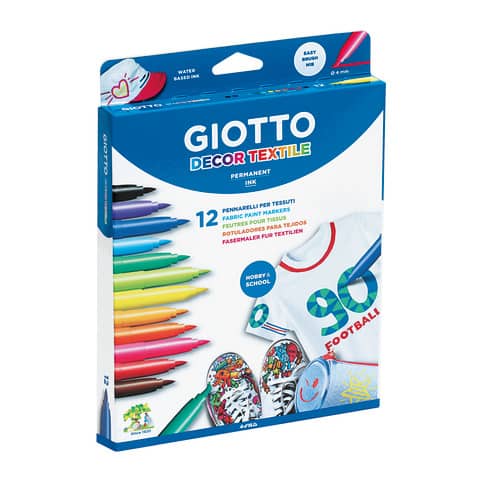 Pennarelli per tessuti GIOTTO Decor Textile tratto fine 1-3 mm assortiti