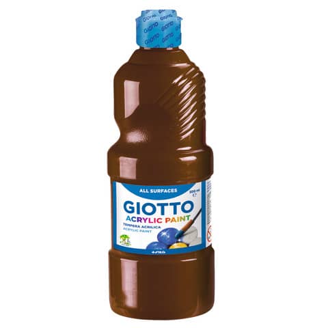 Tempera a base acrilica GIOTTO Acrylic Paint flacone 500 ml marrone