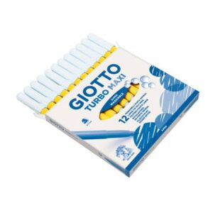 Pennarello GIOTTO Turbo Maxi punta grossa in fibra 5 mm giallo medio
