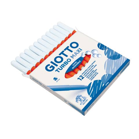 Pennarello GIOTTO Turbo Maxi punta grossa in fibra 5 mm arancione