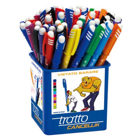 TRATTO Cancellik 1 mm assorted erasable ballpoint pens