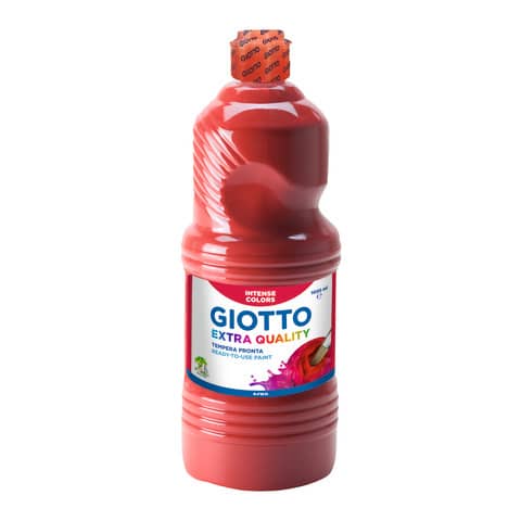 Tempera a base d'acqua GIOTTO Extra Quality flacone 1 lt rosso scarlatto