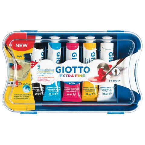 GIOTTO Tempers Extra 21 ml assorted box of 5 tubes + 1 brush