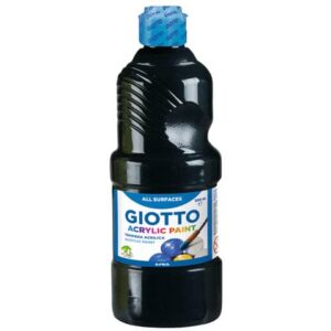 Tempera a base acrilica GIOTTO Acrylic Paint flacone 500 ml nero
