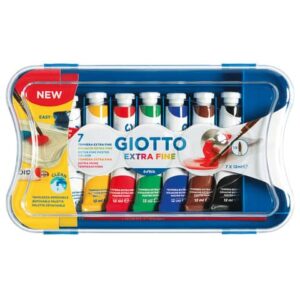 Tempere GIOTTO Extra 12 ml assortiti scatola 7 tubetti + 1 pennello
