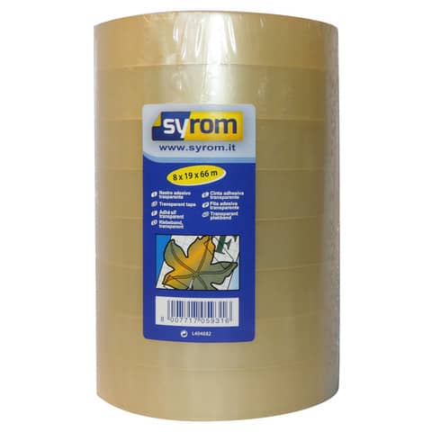 Noisy SYROM adhesive tape format 19 mm x 66 m ppl transparent
