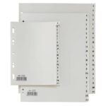 Separatori alfabetici in PP Sei Rota Record R A-Z grigio A4