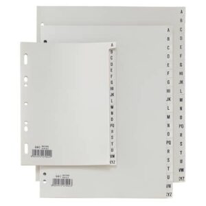 Separatori alfabetici in PP Sei Rota Record R A-Z grigio A4