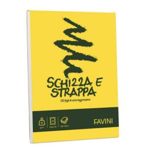 Album da disegno Favini SCHIZZA&STRAPPA in carta naturale liscia 50 g/m²