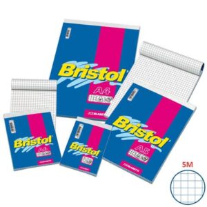 Blocco punto met. Blasetti BRISTOL copertina patinata 115 gr quad. 5 mm A4