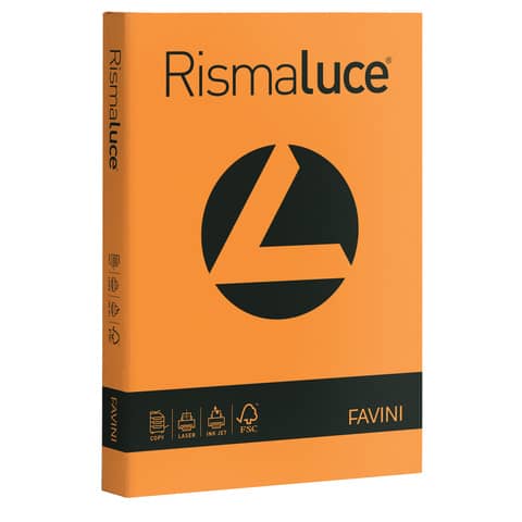Coloured paper Favini Rismaluce strong colours 140 gsm A4 orange 56 -