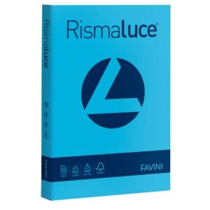 Carta colorata Favini Rismaluce colori forti 90 g/m² A4 azzurro 55 -