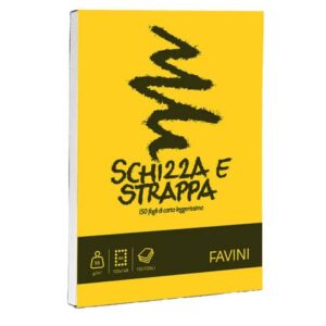 Album da disegno Favini SCHIZZA&STRAPPA in carta naturale liscia 50 g/m²