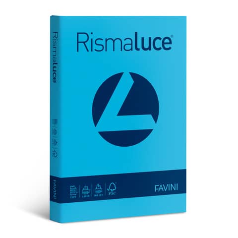 Coloured paper Favini Rismaluce strong colours 140 gsm A3 light blue -