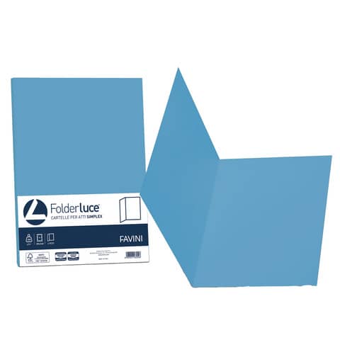 Cartellina semplice FAVINI FOLDER S cartoncino Simplex Luce&Acqua 200 g/m²