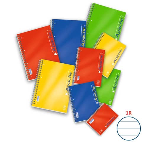 Blocco spiralato 140 fogli Pigna Apache a 4 fori A5 1R
