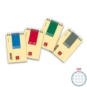 Blocco spiralato 60 fogli Pigna Pignastyl A7 5mm