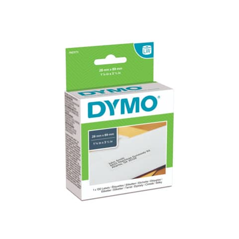 Roll of 130 Dymo LabelWriter address labels std. 28x89 mm white