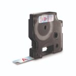 Nastro per etichettatrici Dymo D1 12 mm x 7 m rosso/trasparente