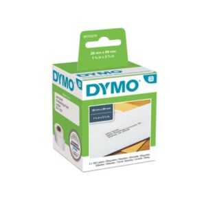 Rolls of 130 Dymo LabelWriter labels Address std. 28x89 mm white