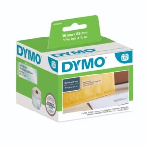 Roll of 260 labels Dymo LabelWriter Extended Addresses 89x36 mm transparent