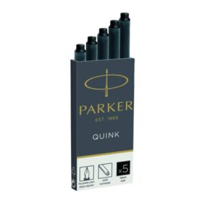 Parker Quink Black F Fountain Pen Ink Cartridges