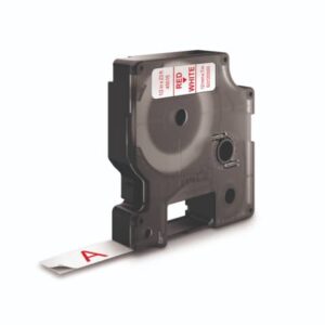 Nastro per etichettatrici Dymo D1 12 mm x 7 m rosso/bianco