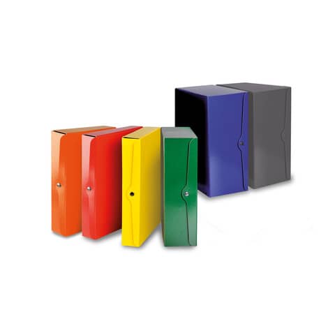 Portaprogetti con bottone EURO-CART presspan monolucido 25x35 cm dorso 8 cm