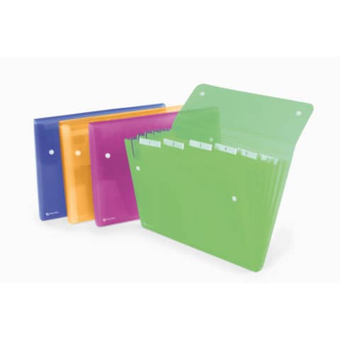 Archiviatore a soffietto Rexel Ice 6 tasche A4 assortiti