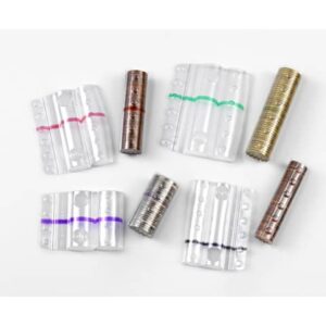 Blister per monete HolenBecky 20 cent capacità 40 monete plastica trasparente