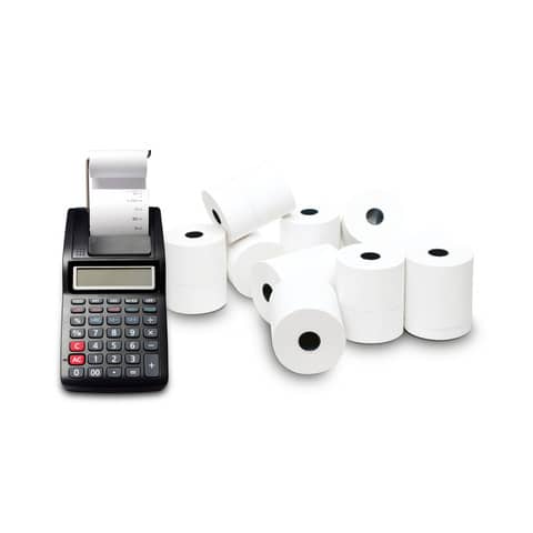 Calculator Rolls Pugliese 60 mm x 35 m - D.E. 60 mm - hole 12 mm