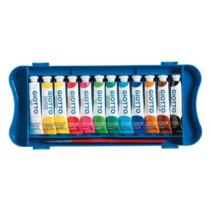 Tempere GIOTTO Extra 12 ml assortiti scatola 12 tubetti + 1 pennello