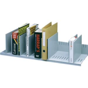Reggilibri Paperflow con 10 separatori mobili grigio