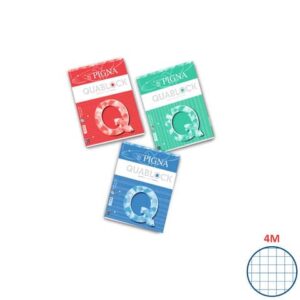 Blocco 50 fogli Pigna Quablock a 4 fori A4 quadretti 4 mm