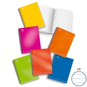 Spiral notebook 100 sheets 4-hole Pigna Monochrome A4 1R assorted