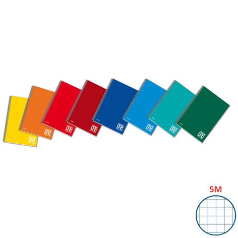 Blocco spiralato One Color laterale in cartoncino con fogli microperforati 80