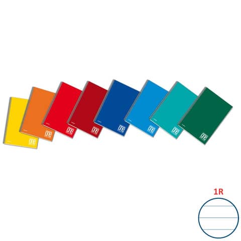 Blocco spiralato One Color laterale in cartoncino con fogli microperforati 80
