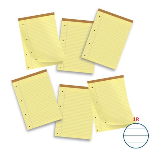 Blocco punto metallico 50 fogli Pigna Legal A4 giallo