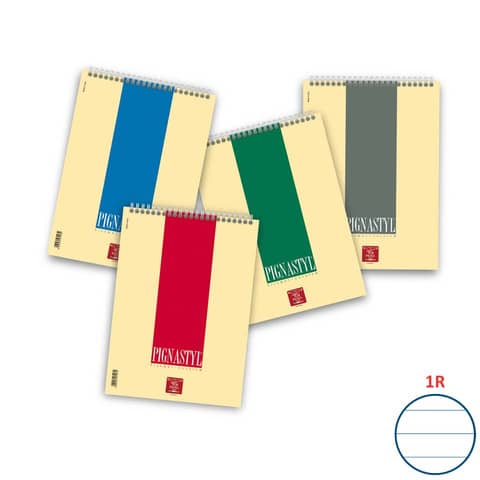 Blocco spiralato 60 fogli Pigna Pignastyl A4 1R
