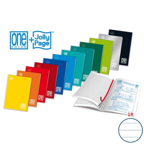 Quaderno Maxi One Color punto metallico A4 - 21 ff - righe 1R - 21x29,7 cm -