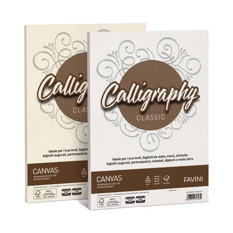FAVINI Calligraphy canvas paper for letters roughened on both sides 200