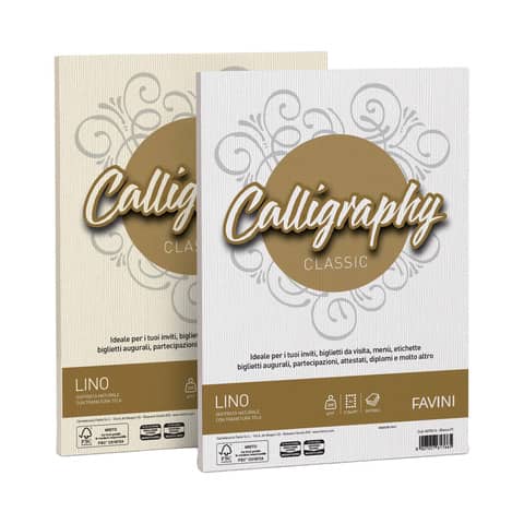 Carta lino FAVINI Calligraphy per lettere per stampa inkjet e laser 120
