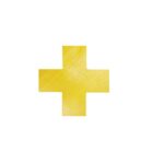 Floor sign 'cross' shape DURABLE RAL 1003 yellow 15x15 cm