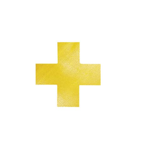 Floor sign 'cross' shape DURABLE RAL 1003 yellow 15x15 cm