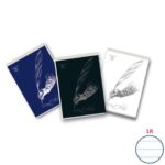 Blocco con punto metallico 70 fogli PIGNA Mont Blanc A4 a righe 1R assortiti