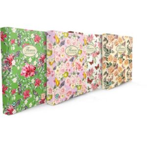 Raccoglitore a 4 anelli PIGNA Nature Flowers 27x32 cm assortiti
