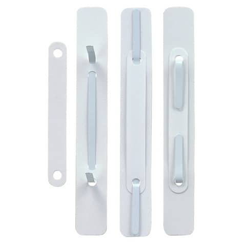 Fermafogli adesivi fastener Sei Rota con pressino bianco - passo 80 mm -
