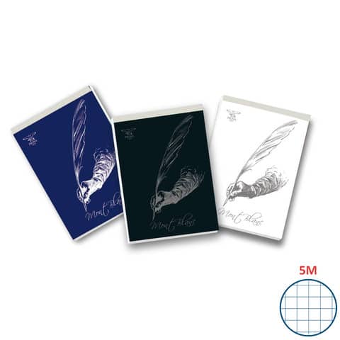 Stapled pad 70 sheets PIGNA Mont Blanc A5 squared 5M