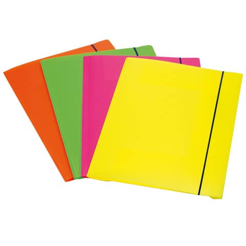 Cartellina a 3 lembi Leonardi cordonatura multipla con elastico A4