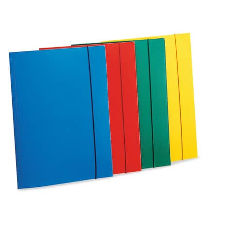 Cartellina a 3 lembi LEONARDI cordonatura multipla chiusura elastico